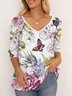 Butterfly Loose Casual T-Shirt