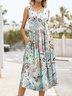 Floral Vacation Ruched Dress