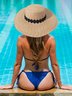 Lace Trim Straw Hat Ladies Sun Protection Sun Hat Vacation Beach Accessories