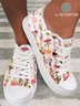 Soft and Comfortable Small Floral Print Canvas Shoes