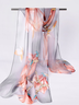 Casual Vintage Floral Silk Scarf Boho Beach Vacation Accessories