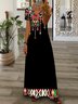Women's Maxi Dress Ethnic Dress Casual V Neck Loose