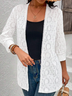 Casual Lace Three Quarter Sleeve Kimono