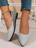 Women Minimalist Glitter Pointed Toe Shallow Shoes