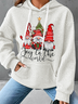 Joy To The World Gnome Christmas Cotton-Blend Simple Hoodie