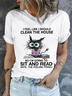 Cotton I Feel Like I Should Clean House So Im Going To Sit And Read Until The Feeling Passes Casual T-Shirt