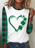 Casual Loose Four-Leaf Clover T-Shirt
