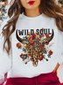 Wild Soul Aries Carnation Printed Cotton Sweatshirt