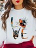 Love Story Skull Printed Cotton Sweatshirt