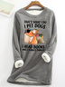 Women Text Letters Crew Neck Long Sleeve Casual Daily Spring/Fall Sweatshirt