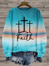 Women Text Letters Crew Neck Long Sleeve Casual Daily Spring/Fall Sweatshirt