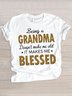 Cotton Casual Text Letters T-Shirt