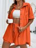 Women's Split Joint Plain Daily Going Out Two-Piece Set Pink Casual Summer Top With Pants Matching Set