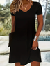 Women's V-Neck Short Sleeve Dress