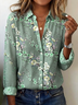 Women's Floral Pattern Shirt Retro Elegant Spring And Autumn Style Daily Casual Top