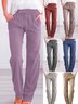 Cotton Regular Fit Casual Plain Pants