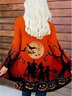 Women Halloween Cotton V Neck Long Sleeve Vintage Spring/Fall Holiday Kimono Outerwear