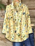 Women Floral Shirt Collar Long Sleeve Casual Daily Spring/Fall Shirt