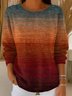 Women Abstract Crew Neck Long Sleeve Casual Daily Spring/Fall Sweater