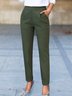 Women Plain Casual Pant Daily Spring/Fall Turnip Pants