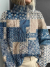 Women Abstract Turtleneck Long Sleeve Vintage Daily Spring/Fall Sweater