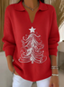 Women Christmas Shawl Collar Long Sleeve Casual Holiday Spring/Fall Sweater