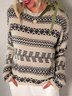 Long Sleeve Cotton-Blend Crew Neck Sweater