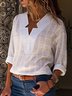 Sexy V Neck Pure Color Blouses